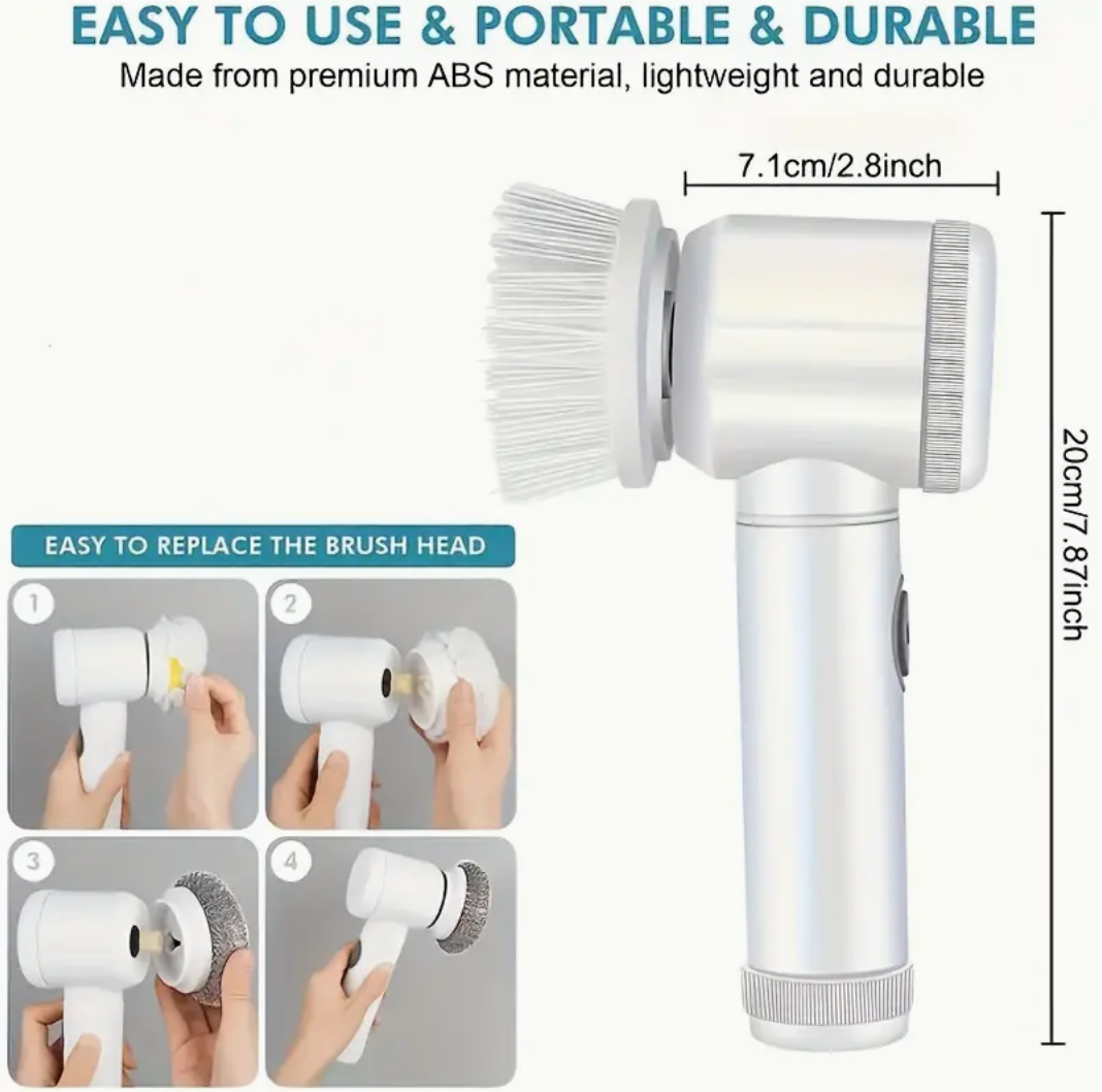 5-in-1 Rechargeable Electric Cleaning Brush